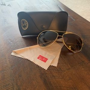 Gold Ray-Ban Cockpit Aviators